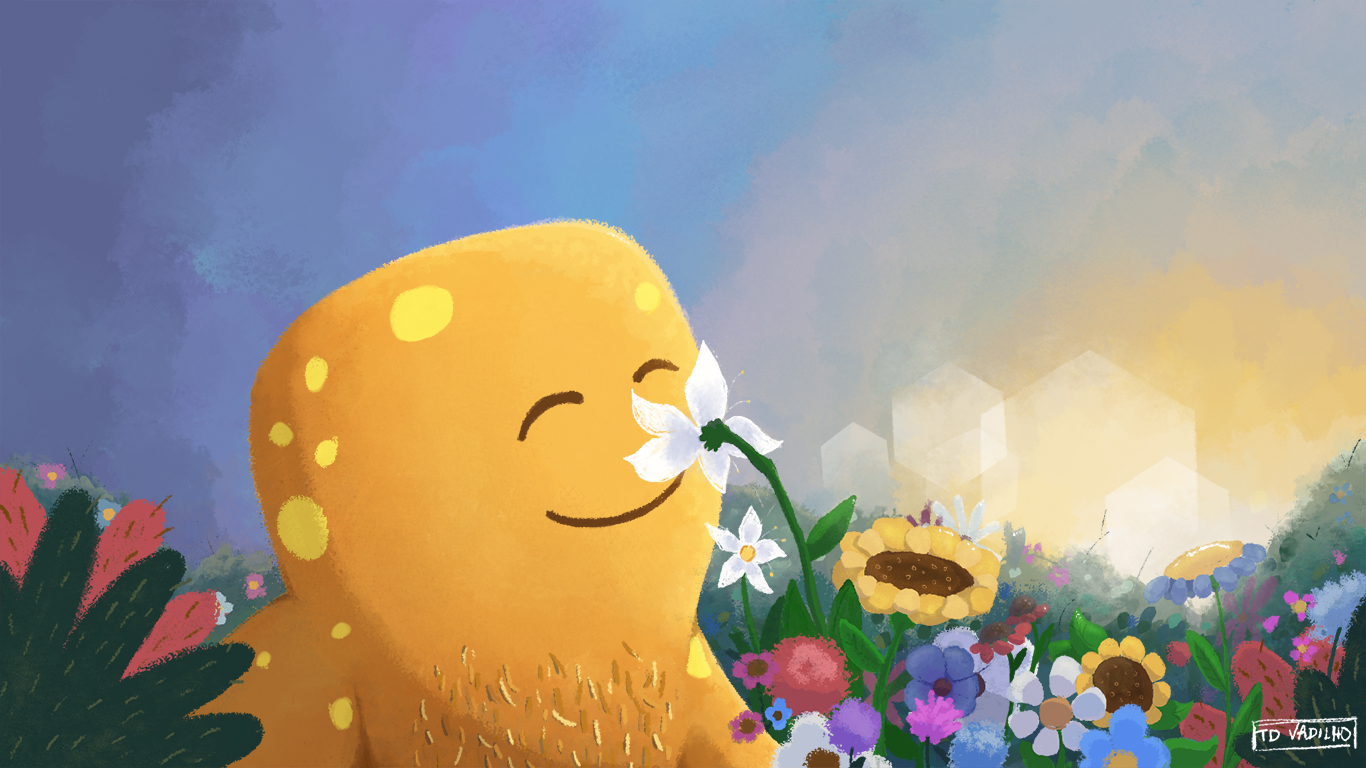 Imi em meio as flores Imi em meio as flores